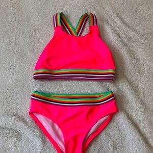 Bright pink bikini